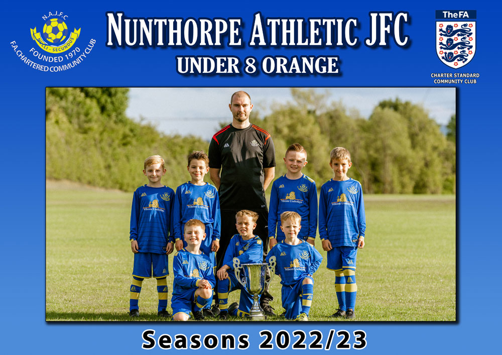 under 8 orangee football at nunthorpe athletic jfc